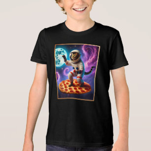 Eine Pizza-Astronautin Kitty Space-Funny Cat Tri-Blend Shirt