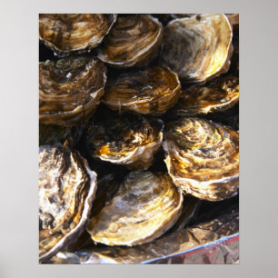 Eine Platte Austern. Poster
