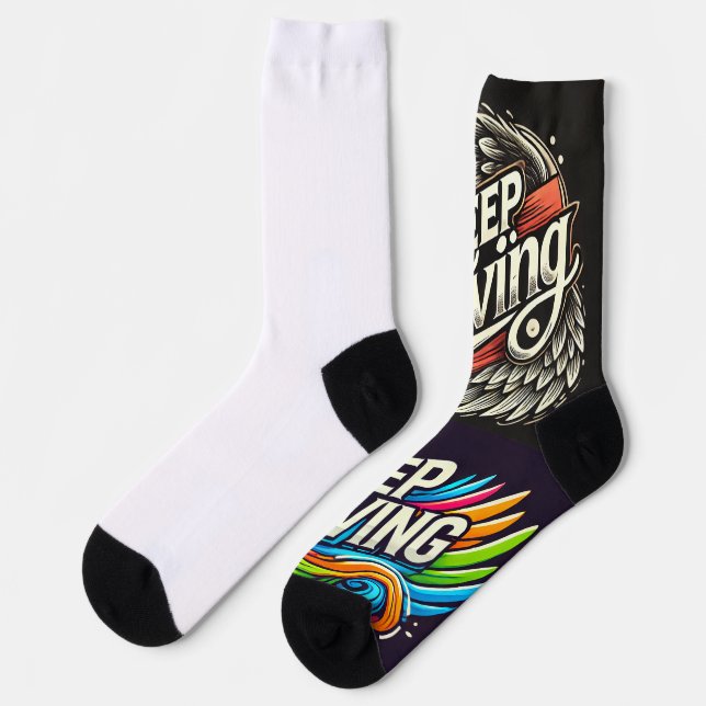 Eine positive Nachricht Socken (Linkes Detail)
