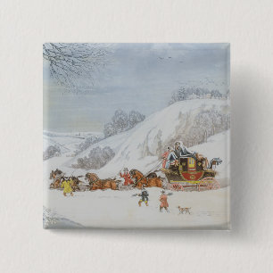 Eine Post im tiefen Schnee Button