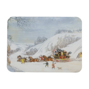 Eine Post im tiefen Schnee Magnet