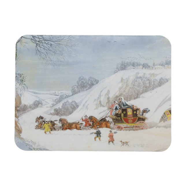 Eine Post im tiefen Schnee Magnet (Horizontal)