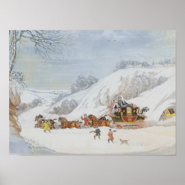 Eine Post im tiefen Schnee Poster (Vorne)