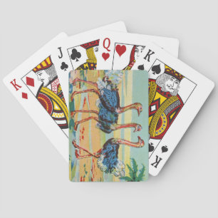 Eine Pracht von Flamingos beim Kartenspielen Spielkarten