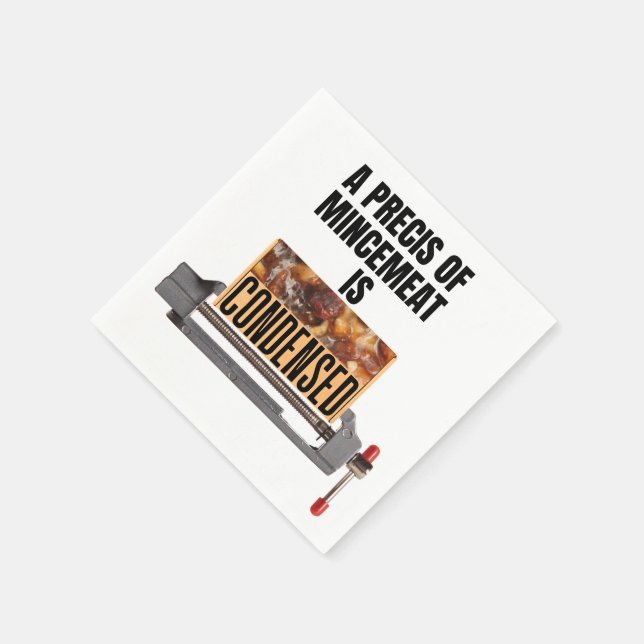 Eine Präzision von Mincemeat ist kondensiert Serviette (Ecke)