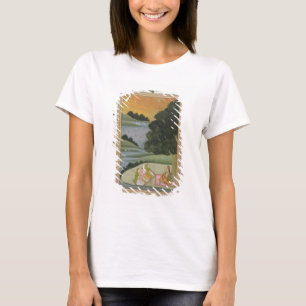 Eine Prinzessin, die auf weibliche Musiker durch T-Shirt