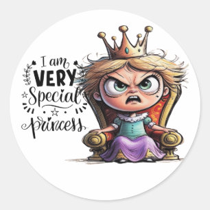 Eine Prinzessin, die leuchten kann! Runder Aufkleber