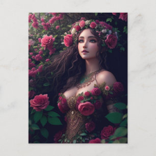 Eine Prinzessin in den Rose Postkarte