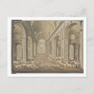 Eine Prozession in St. Peter's, Rom (w/c über eine Postkarte