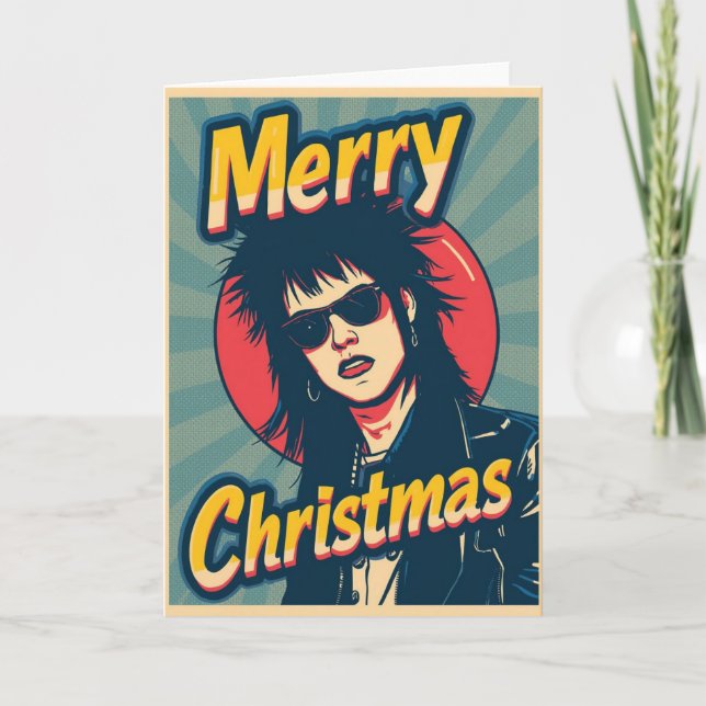 Eine Punk-Weihnachtskarte Karte (Vorderseite)