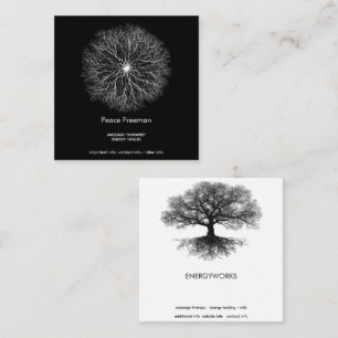 Eine Quelle   Tree of Life Design Quadratische Visitenkarte