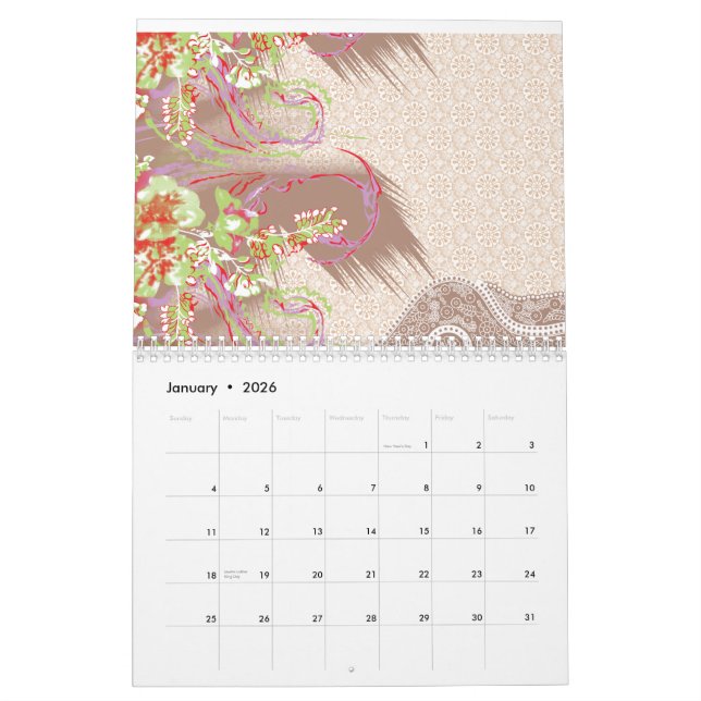 Eine raffinierte, blumengeschmückte Einrichtung mi Kalender (Jan 2026)