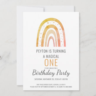 Eine Rainbow-Geburtstagsparty Einladung