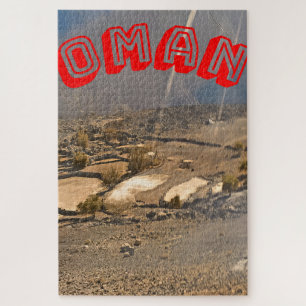 Eine raue, trockene Landschaft aus Omani.