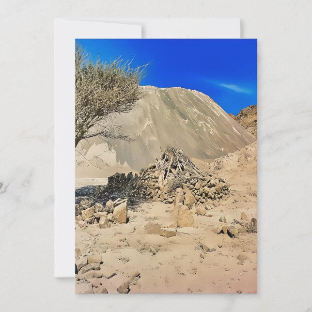 Eine raue, trockene Landschaft Feiertagskarte (Vorderseite)