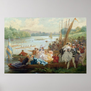 Eine Regatta in Asnieres während des Zweiten Reich Poster