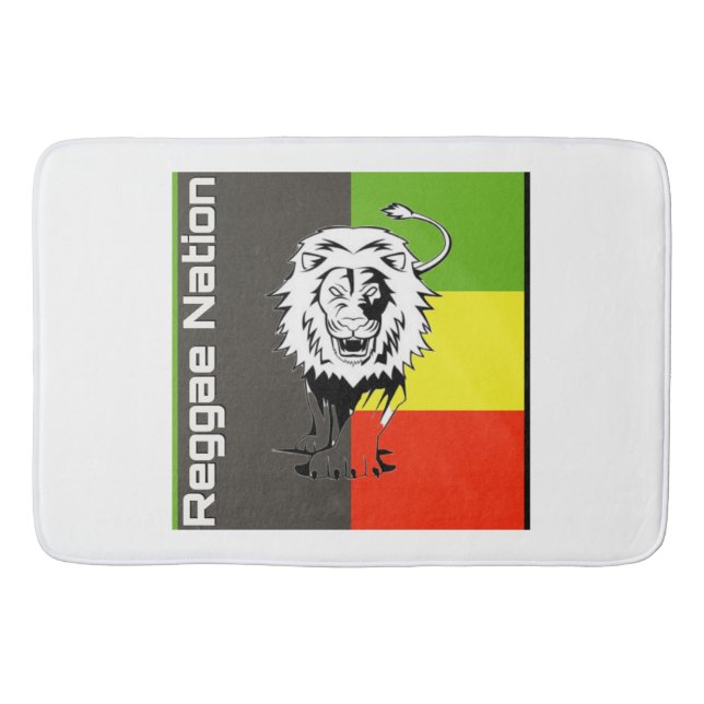 Eine Reggae-Nation-Badematte (grau) Badematte (Vorderseite)