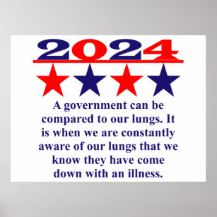 Eine Regierung kann verglichen werden - ein politi Poster