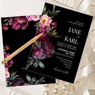 Eine reiche Bouquet-Hochzeitseinladung Einladung
