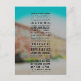 Eine reiche Grundschule kann... Gedicht Postkarte