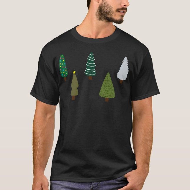Eine Reihe von Weihnachtsbäumen T-Shirt (Vorderseite)
