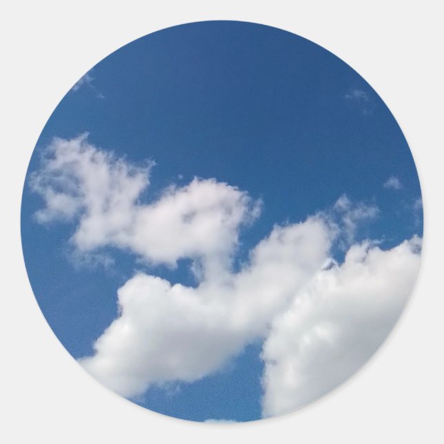 Eine Reihe von Wolken Runder Aufkleber (Vorderseite)