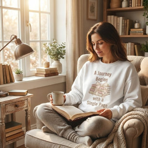 Eine Reise beginnt mit einer einzigen Seite: Büche Sweatshirt