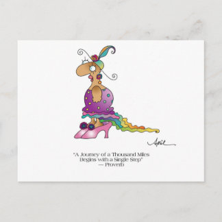 Eine Reise BEGINNT Postcard bis April McCallum Postkarte