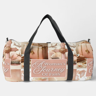 Eine Reise des Glaubens für Frauen Pink Aquarell F Duffle Bag