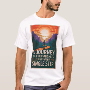 Eine Reise von tausend Meilen beginnt mit einem Si T-Shirt