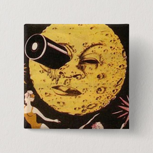 Eine Reise zum Mond-Film-Plakat Button (Vorderseite)