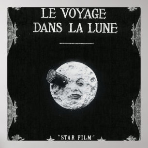 Eine Reise zum Mond oder Le Voyage dans la Lune Re Foliendrucke