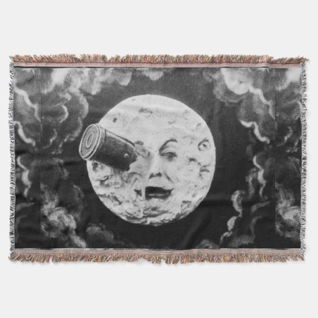 Eine Reise zum Mond-Retro Vintagen französischen Decke (Vorderseite)