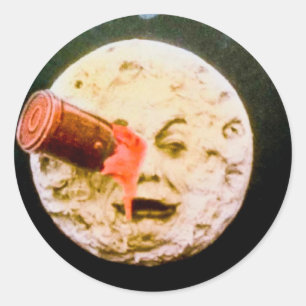 Eine Reise zum Mond Runder Aufkleber