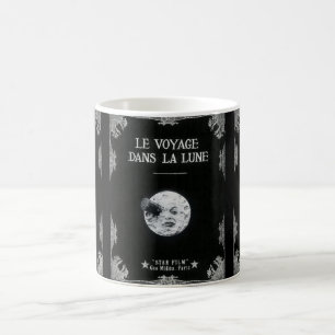 Eine Reise zum Mond Vintage Retro Französisches Ki Kaffeetasse