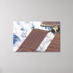 Eine reparierte Solarstromanlage Leinwanddruck