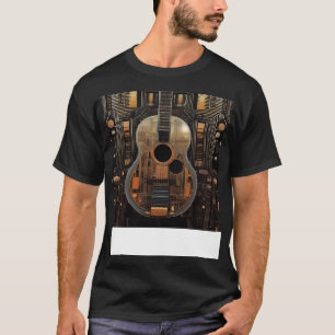 Eine retrofuturistisch aussehende Akustikgitarre T-Shirt