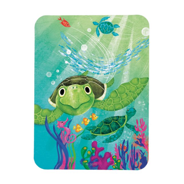 Eine Rettung der Meeresschildkröte Magnet (Vertikal)