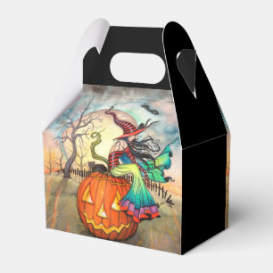 Eine Riesenkürbis-Hexen-Halloween-Partygeschenk-Sc Geschenkschachtel