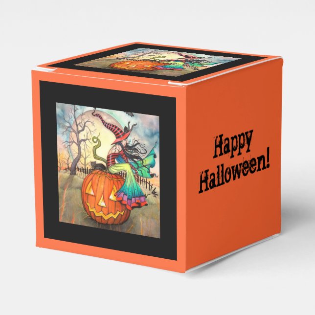Eine riesige Kürbiskröte-Hexenkatze, Halloween-Lie Geschenkschachtel (Vorderseite)