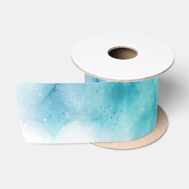 Eine Rolle Band mit einem Aquarelldesign Satinband