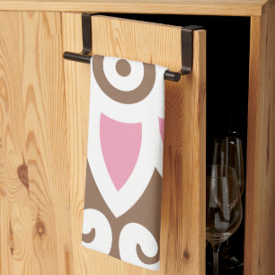 eine rosa Blume auf braunem Hintergrund Geschirrtuch