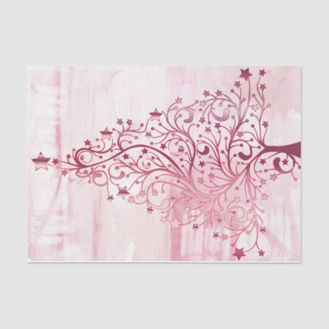 Eine rosa Farbe Weihnachtsserie Design 16 Seidenpapier (Vorderseite)