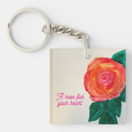 Eine Rose für dein Herz Schlüsselanhänger