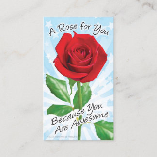 Eine Rose für dich Visitenkarte Telefonnummerkarte