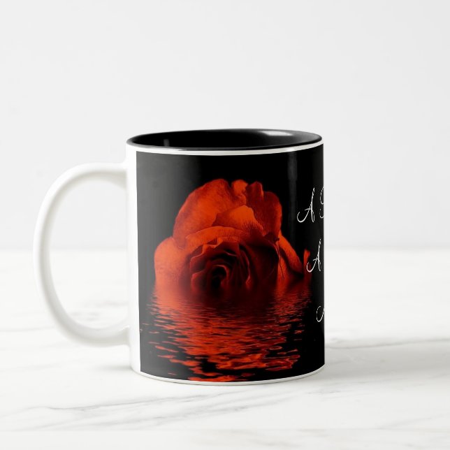 Eine Rose für eine perfekte Mutter Zweifarbige Tasse (Links)