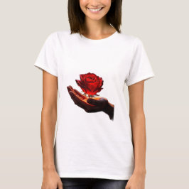 Eine Rose gibt Liebe aus" T-Shirt
