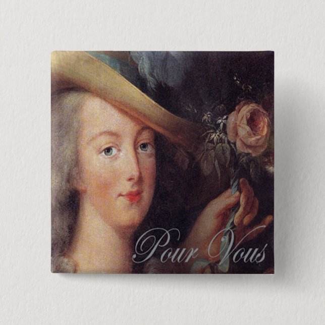Eine Rose gießen vous. Button (Vorderseite)