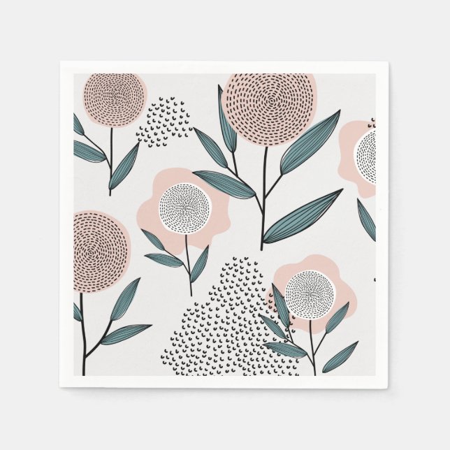 Eine Rose Serviette (Vorderseite)