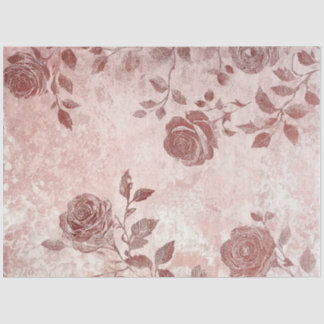 Eine Rose-und-Spitze-Serie-Design #10 Seidenpapier